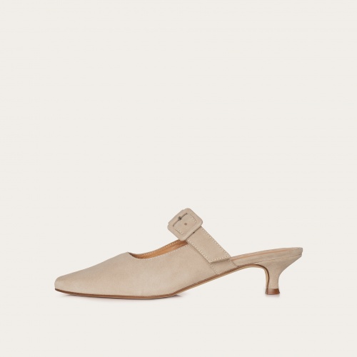 Vera Slides, macroma beige